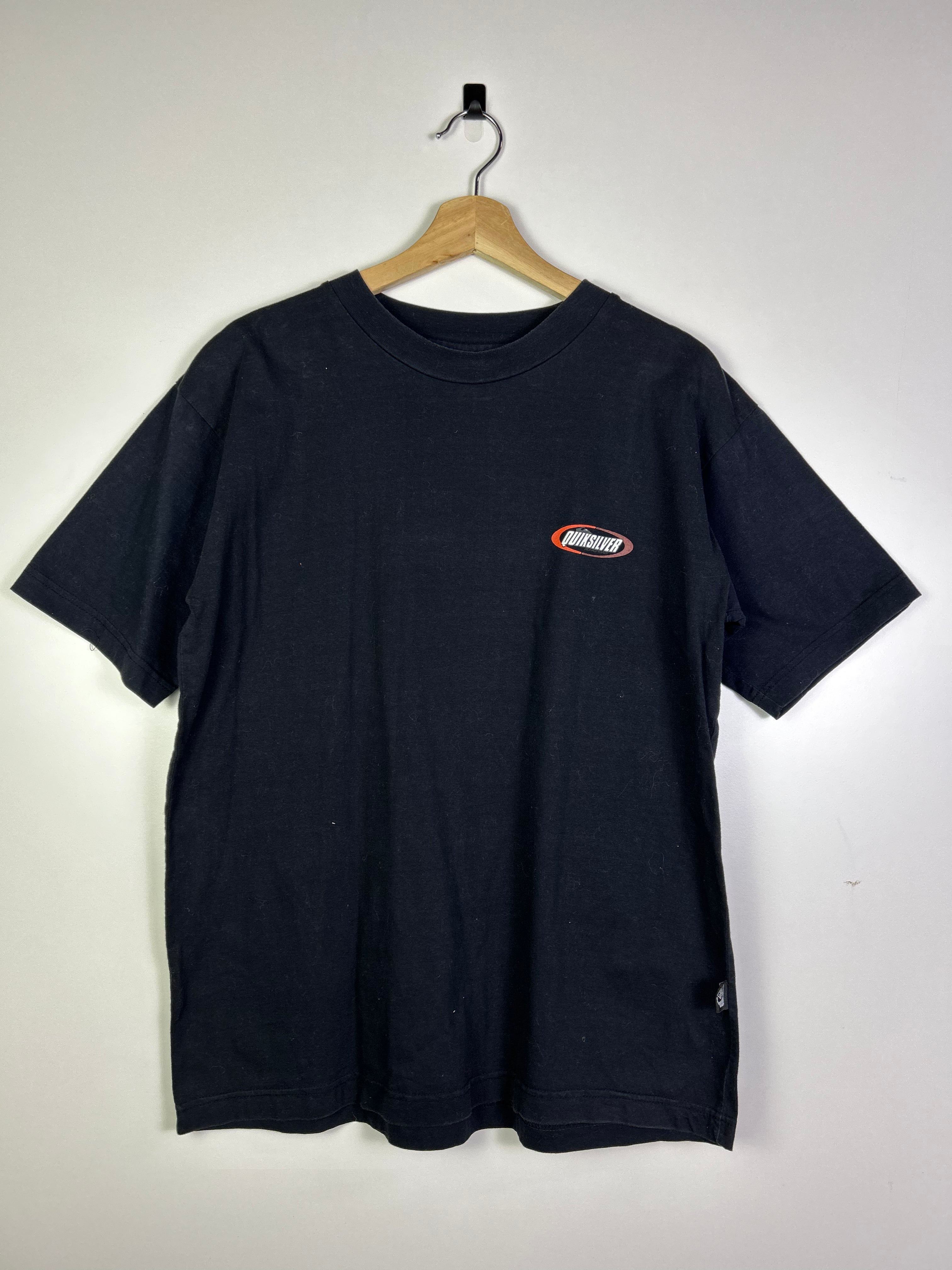 Quiksilver Black Tee Red logo