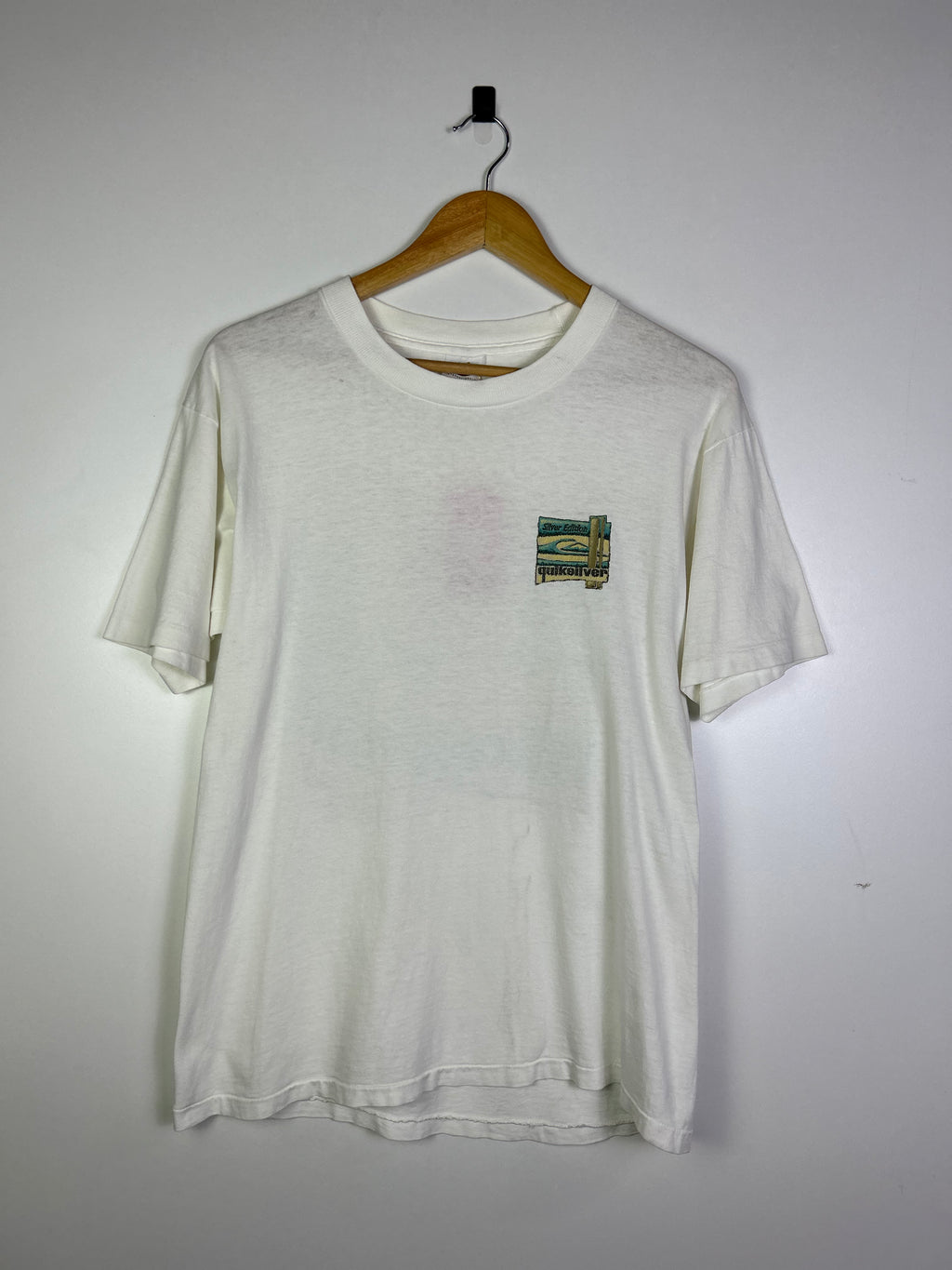 Quiksilver White Tee Silver Edition