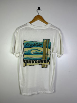 Quiksilver White Tee Silver Edition