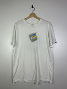 Quiksilver White Tee Square Logo