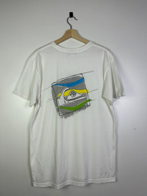 Quiksilver White Tee Square Logo