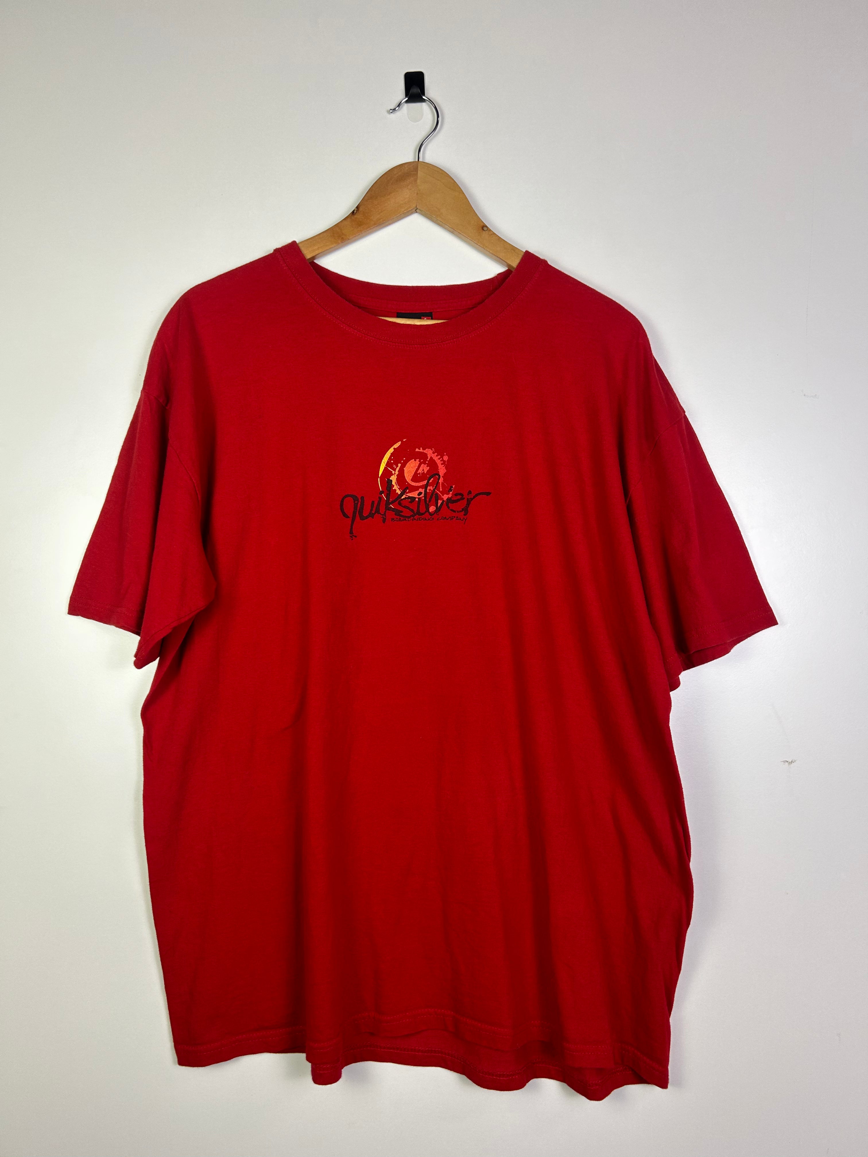 Quiksilver Red Tee Orange Logo