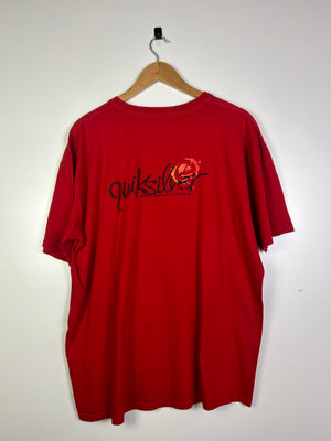 Quiksilver Red Tee Orange Logo